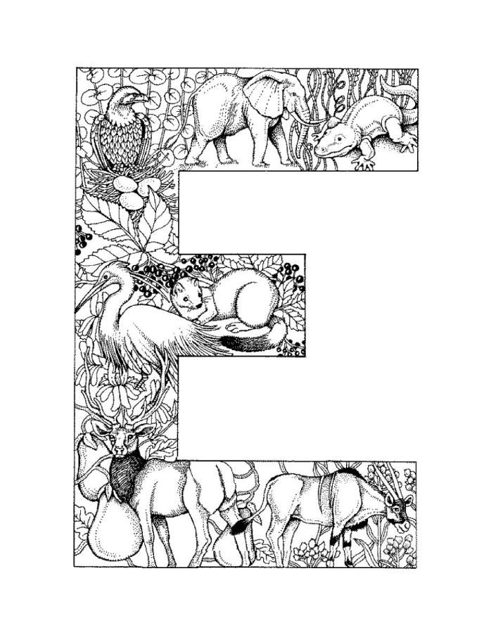 E Coloring Pages
 8 Best of Printable Letters Coloring Pages Adults