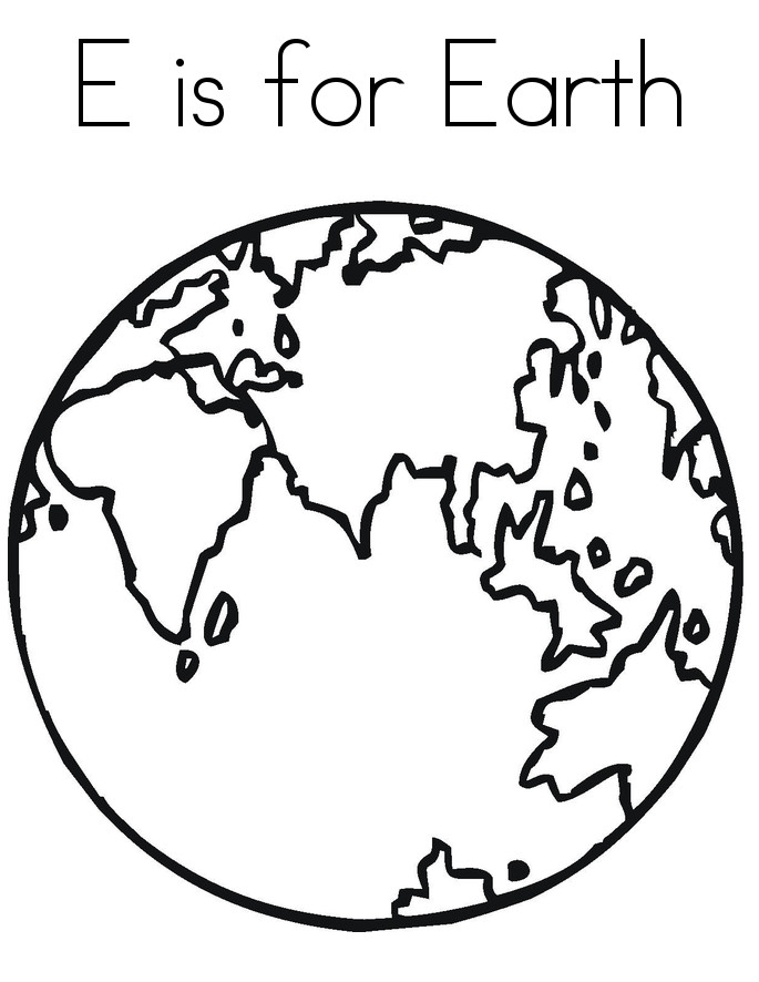 Earth Coloring Sheet
 e is for earth coloring pages for kids to print out