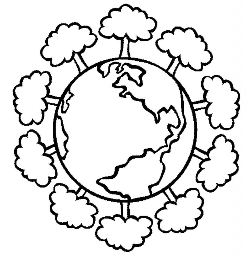 Earth Coloring Sheet
 Earth Day Coloring Pages Preschool and Kindergarten