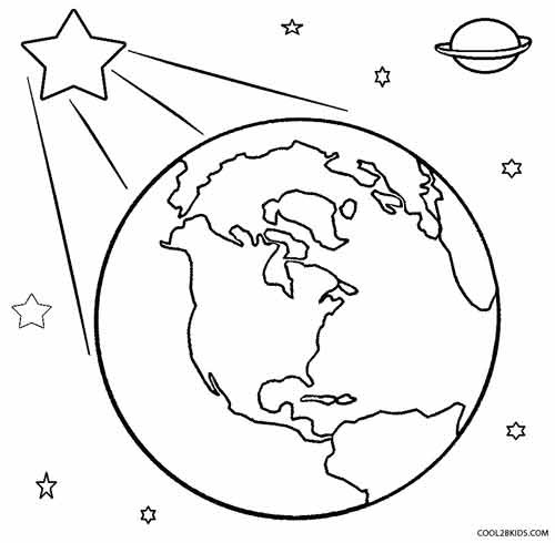 Earth Coloring Sheet
 Printable Earth Coloring Pages For Kids