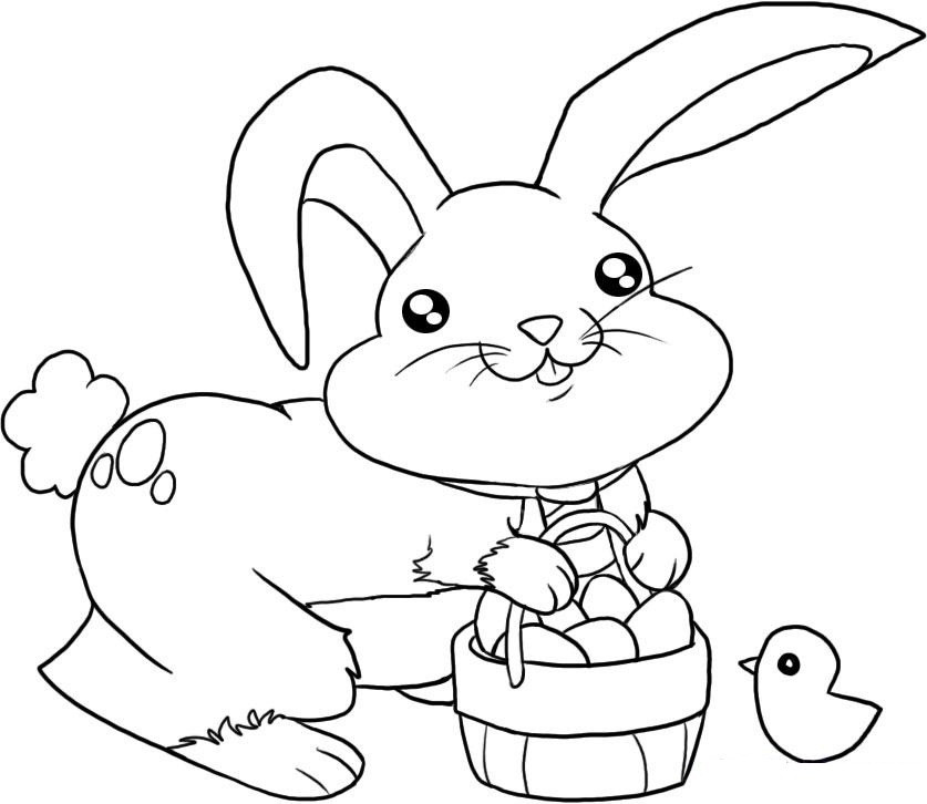 Easter Bunny Free Printable Coloring Pages
 Free Printable Easter Bunny Coloring Pages For Kids