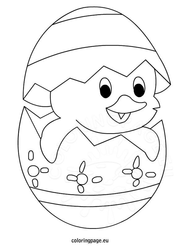 Easter Chick Coloring Pages
 Easter Cute Chick