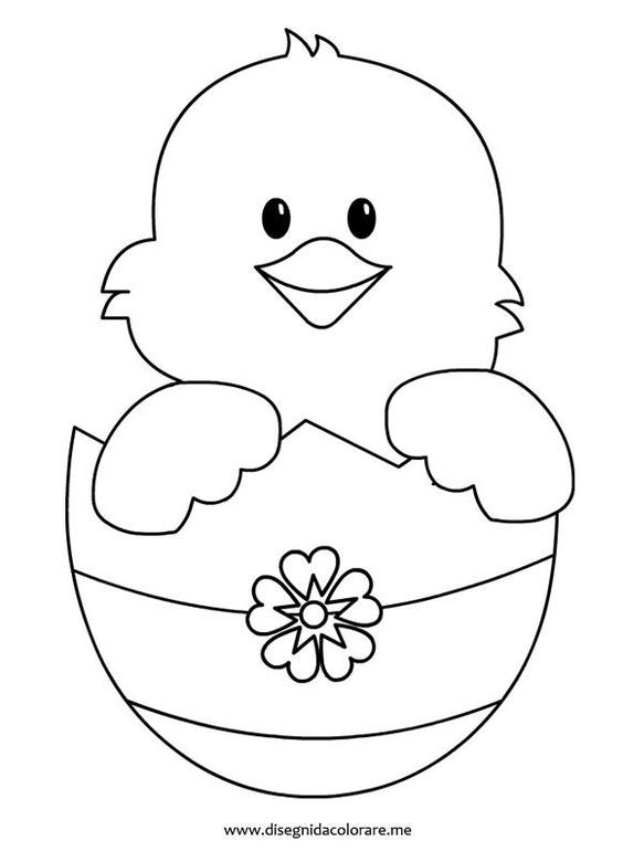 Easter Chick Coloring Pages
 Easter chick Coloring pages and Coloring on Pinterest