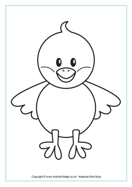 Easter Chick Coloring Pages
 Best s of Chick Outline Printable Baby Chick