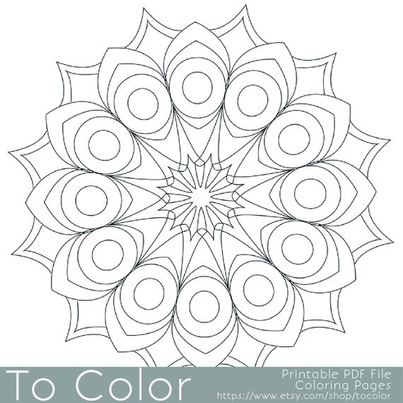 Best ideas about Easy Adult Coloring Books
. Save or Pin Items similar to Printable Circular Mandala Easy Coloring Now.