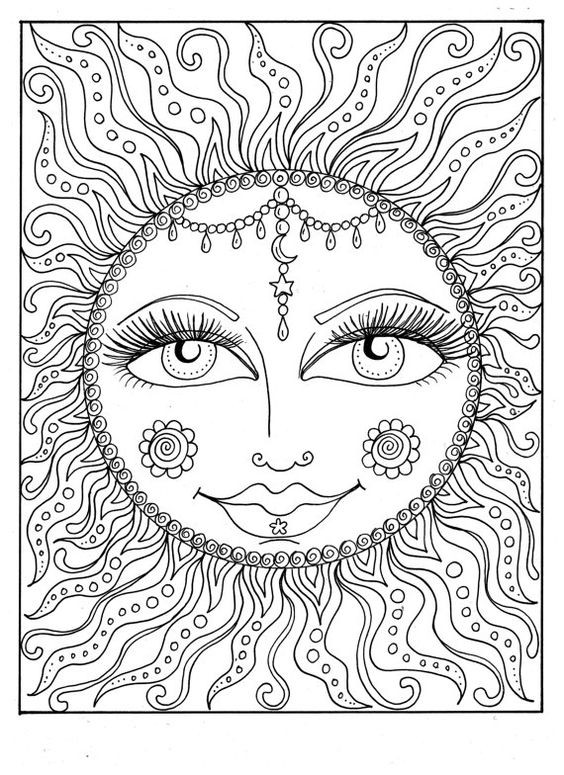 Best ideas about Easy Adult Coloring Books
. Save or Pin Instant Download SUN Summer Coloring page Adult Coloring Now.