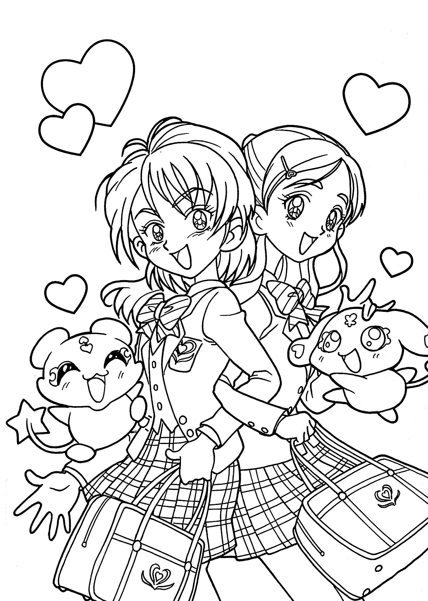 Easy Anime Coloring Pages For Kids
 Manga Coloring Pages Bestofcoloring