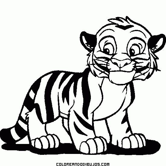 Easy Coloring Sheets For Kids Tigers
 Cachorrito de tigre para pintar