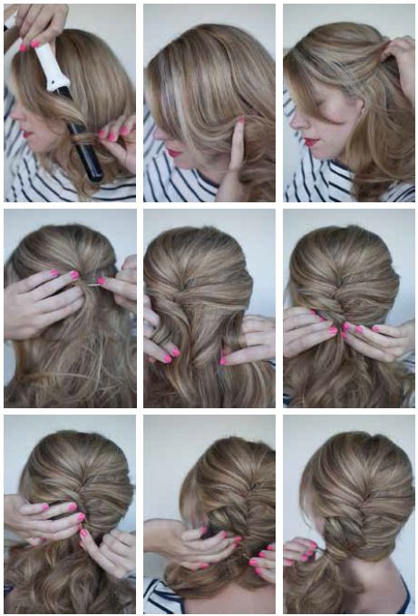 Easy Hairstyles For Curly Hair Step By Step
 CURLY SIDE PONYTAIL For step by step instructions go to