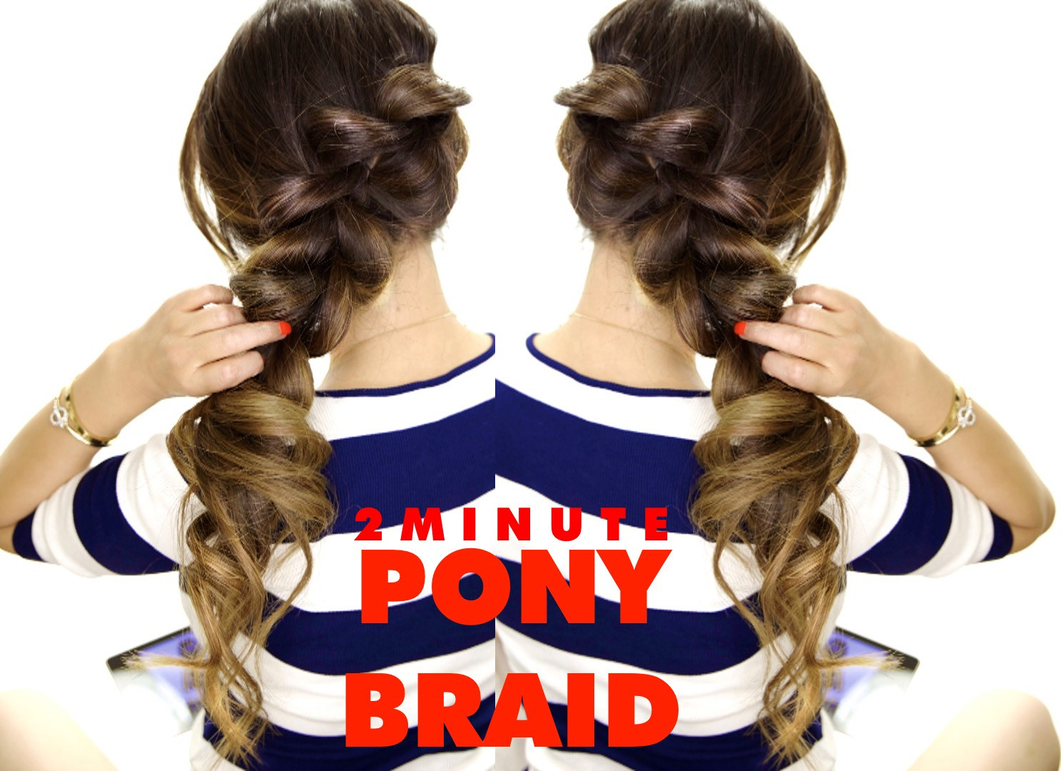 Easy Hairstyles To Do For School
 2 Minute Fancy Ponytail Braid