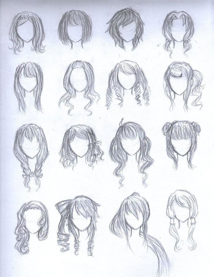 Easy Hairstyles To Draw
 chibi girl hairstyles Google Search Art