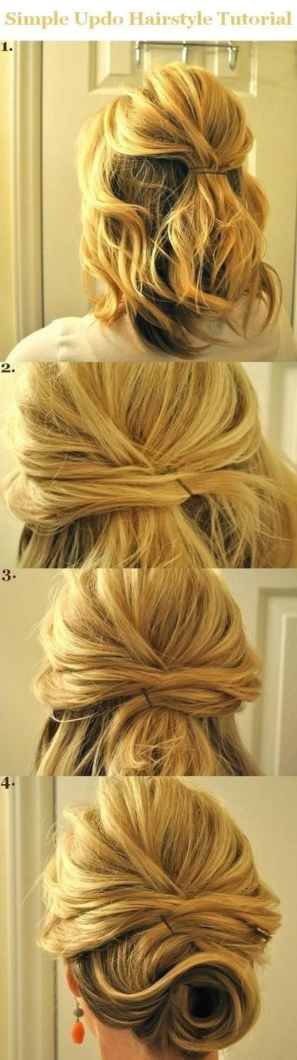 Best ideas about Easy Half Updo Hairstyles
. Save or Pin Updo Hairstyles Tutorials for Medium Hair Simple Half Now.