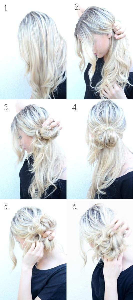 Easy Messy Hairstyles
 1000 Ideas About Messy Curly Bun Pinterest Buns
