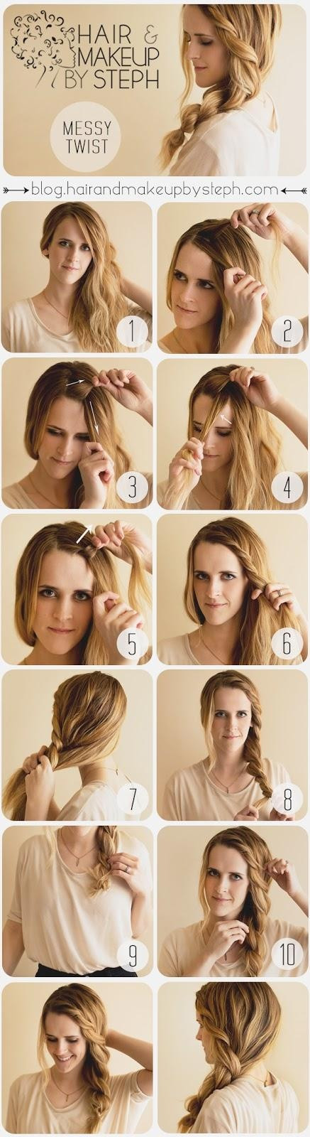 Easy Messy Hairstyles
 15 Super Easy Hairstyles With Tutorials Pretty Designs