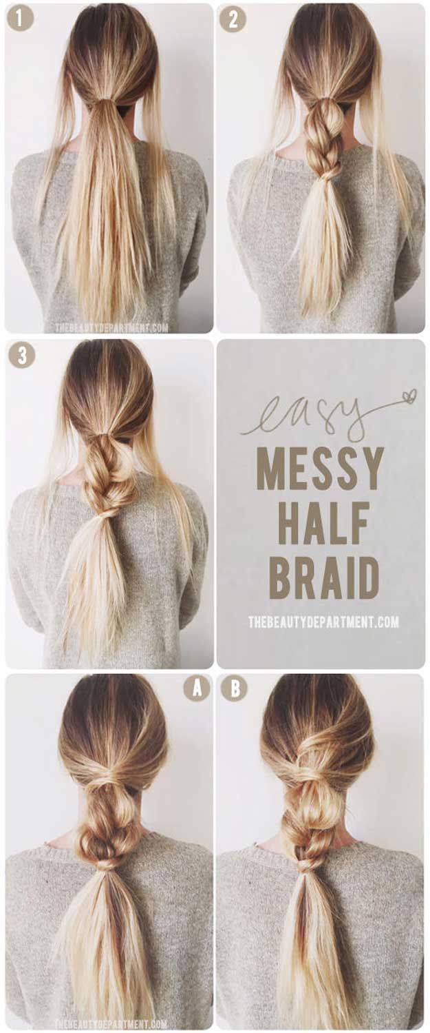 Easy Messy Hairstyles
 35 Best 5 Minute Hairstyles The Goddess