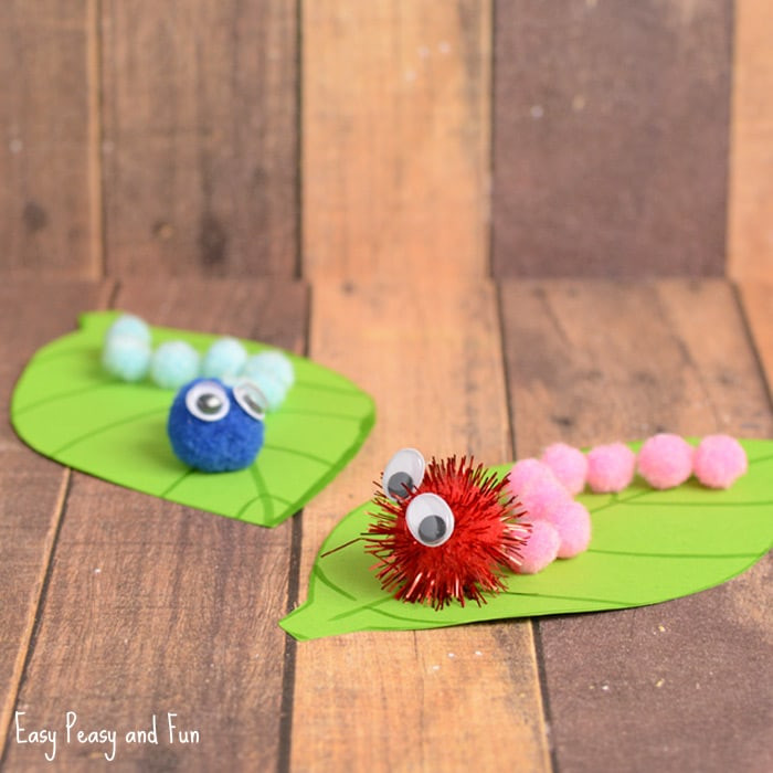 Easy Spring Crafts For Toddlers
 Caterpillar Pom Pom Craft Spring Craft Ideas Easy