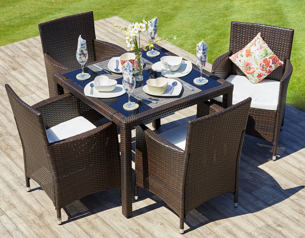 Best ideas about Ebay Patio Furniture
. Save or Pin Rattan Outdoor Garden Furniture Dining Table Set 4 Chairs Now.