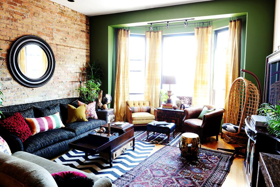 Best ideas about Eclectic Living Room
. Save or Pin 23 Green Wall Designs Decor Ideas for Living Room Now.