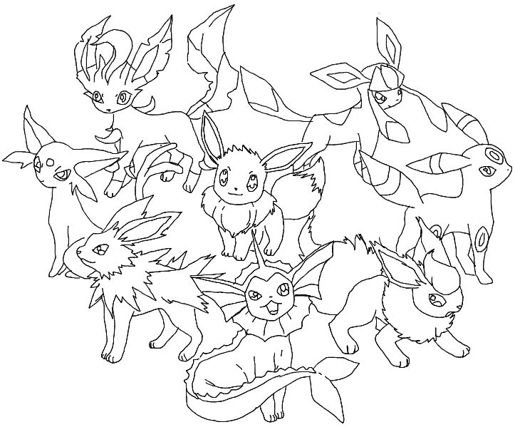 Eevee Pokemon Coloring Pages
 Pokemon Coloring Pages Free Download