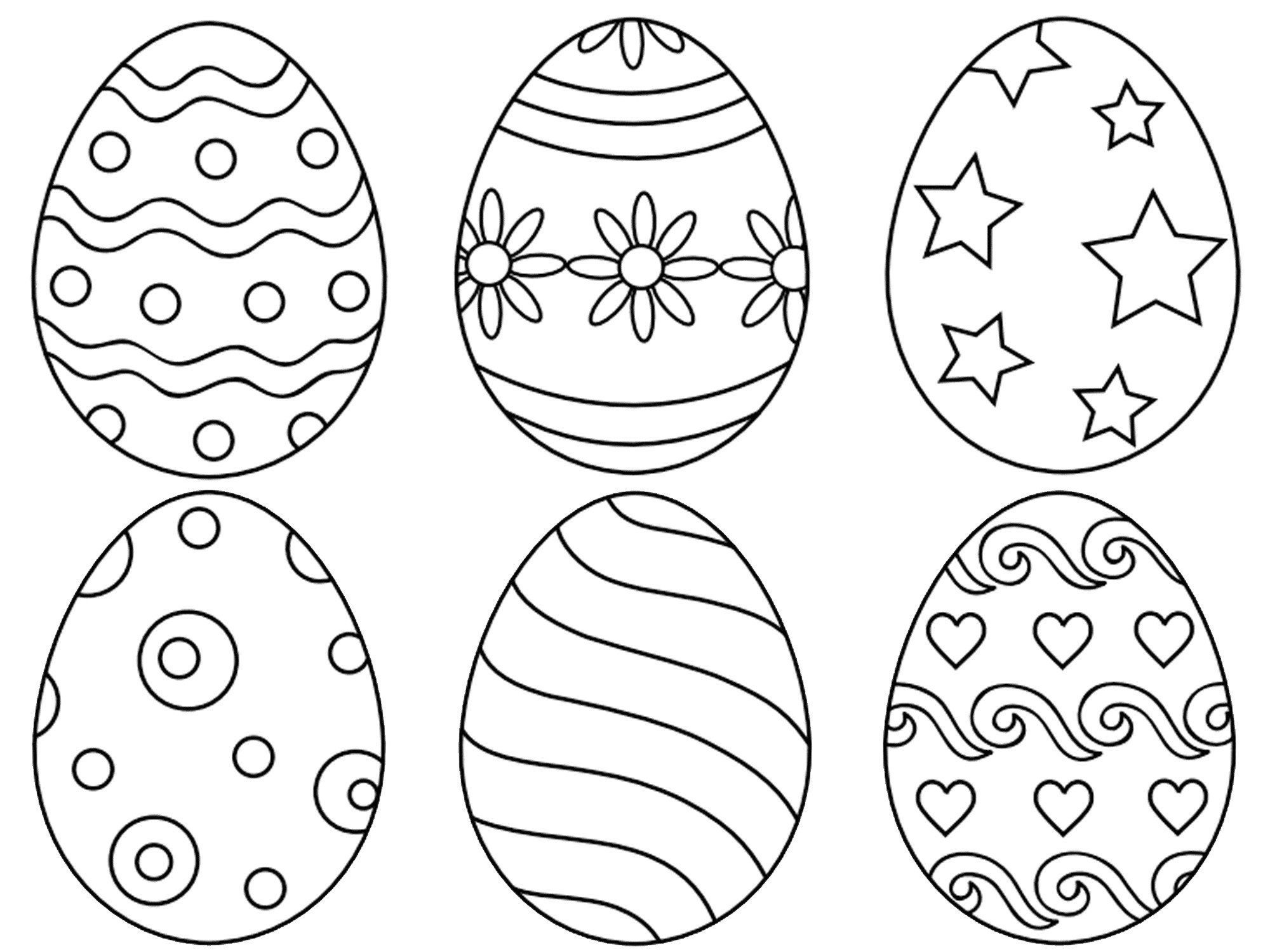 Egg Coloring Pages
 Cartoon Easter Eggs Clip Art Coloring Pages in