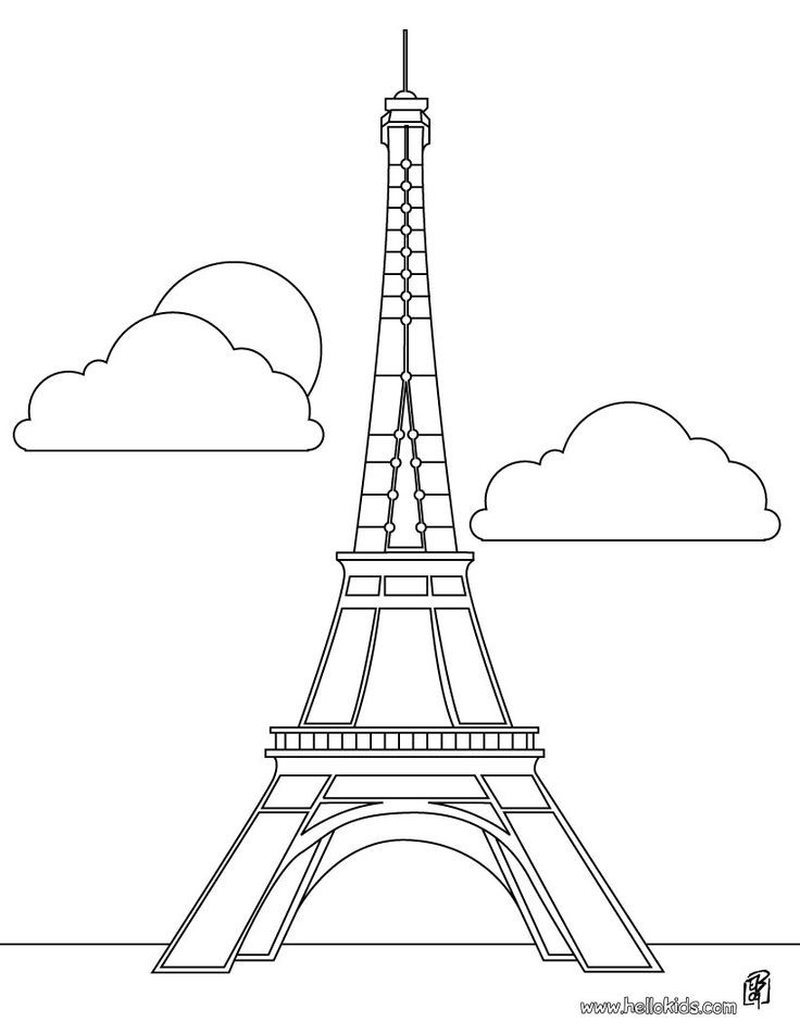 Eiffel Tower Coloring Sheets For Girls
 Free Eiffel Tower Clip Art Clipartix