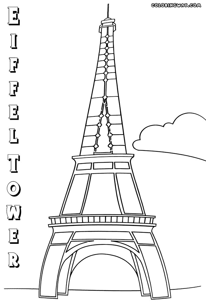 Eiffel Tower Coloring Sheets For Girls
 Eiffel Tower coloring pages