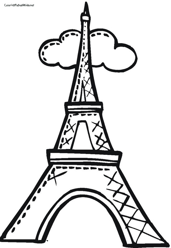 Eiffel Tower Coloring Sheets For Girls
 Eifle Tower Coloring Eiffel Pages grig3