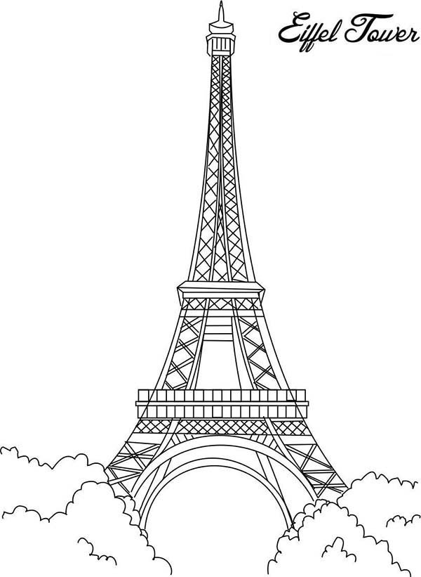 Eiffel Tower Coloring Sheets For Girls
 Eiffel Tower is The Proud of France Coloring Page