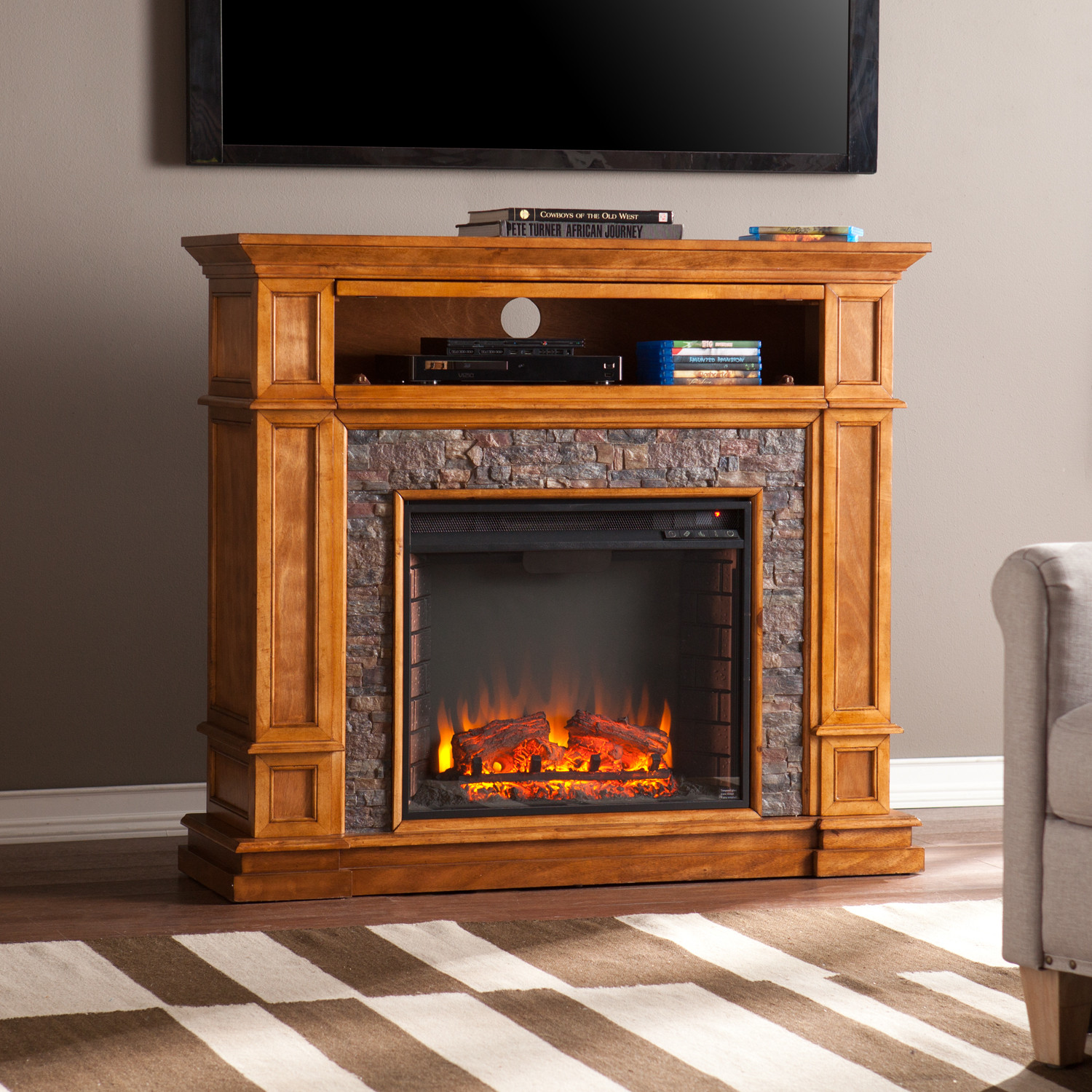 Best ideas about Electronic Media Fireplace
. Save or Pin Newman Simulated Stone Media Center Electric Fireplace Now.