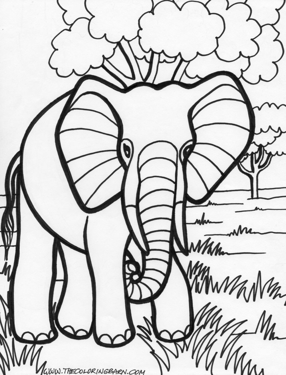 Elephant Coloring Book For Kids
 Black beauty 18 Elephant coloring pages
