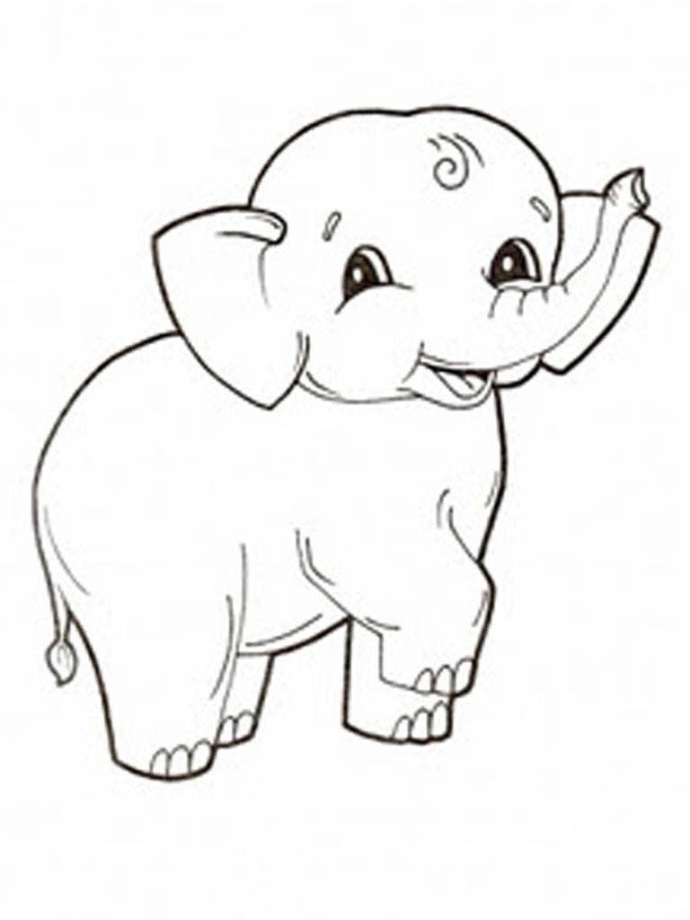 Elephant Coloring Book For Kids
 Free Printable Elephant Coloring Pages For Kids