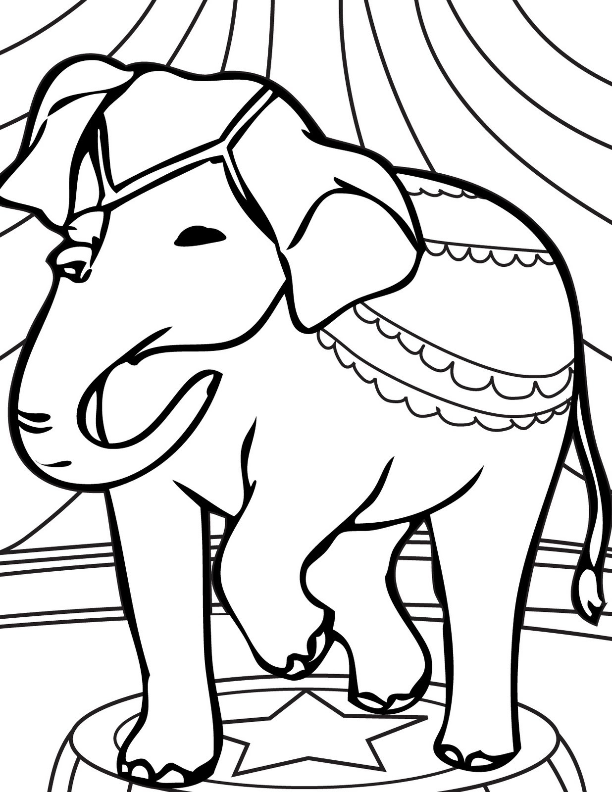 Elephant Coloring Book Pages
 Circus Elephant Coloring pages Ideas To Kids