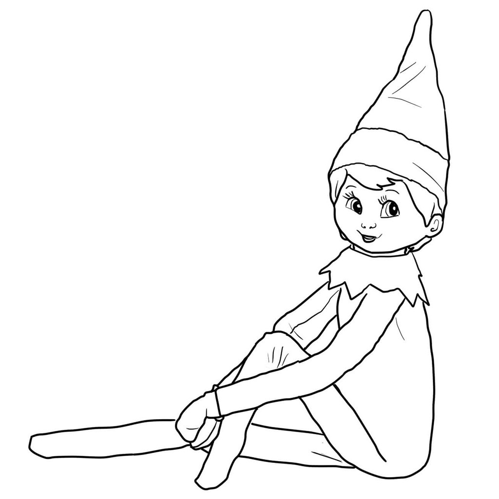 Elf Coloring Pages Printable
 Boy Elf The Shelf Coloring Pages – Color Bros