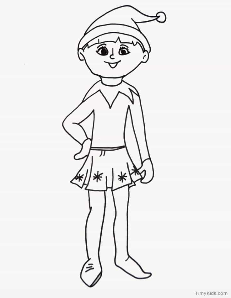 Elf Coloring Pages Printable
 20 elf on the shelf coloring pages for kids