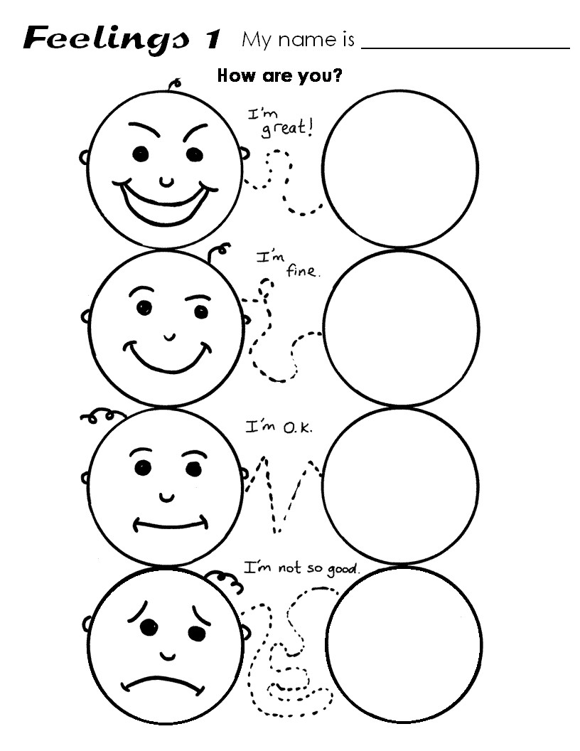 Emotions Coloring Pages
 Free Coloring Worksheets For Kids Expressing Emotions