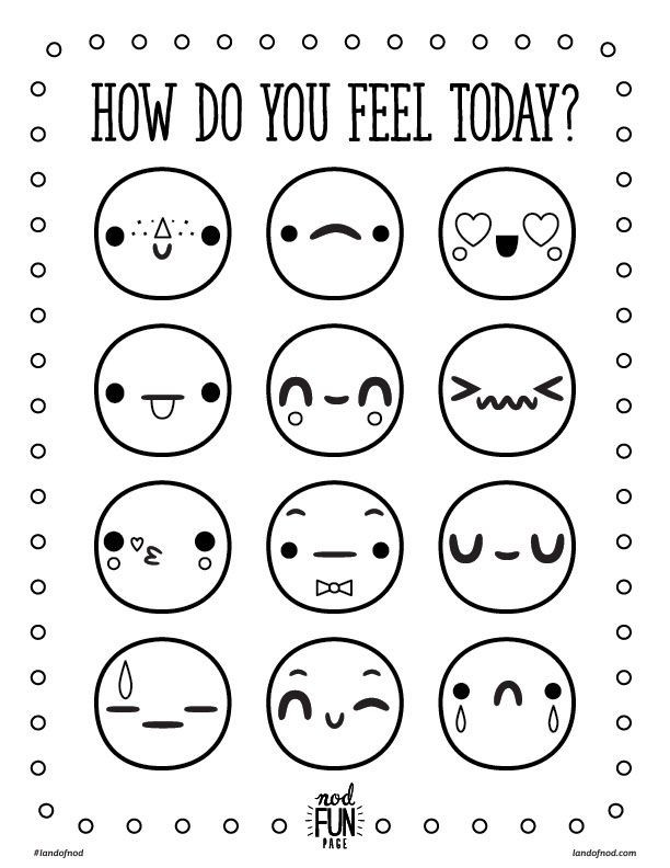 Emotions Coloring Pages
 Feelings Free Printable Coloring Page