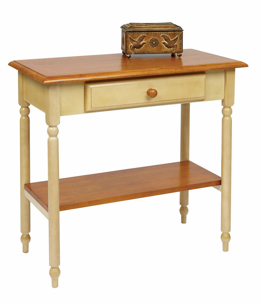 Best ideas about Entryway Accent Table
. Save or Pin WOOD Buttermilk & Cherry Top Finish Foyer Hall Entry Now.