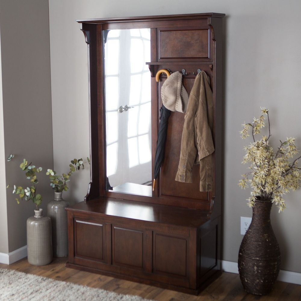 Best ideas about Entryway Bench With Coat Rack
. Save or Pin Entryway Hall Tree Coat Rack Storage Bench Vertical Mirror Now.