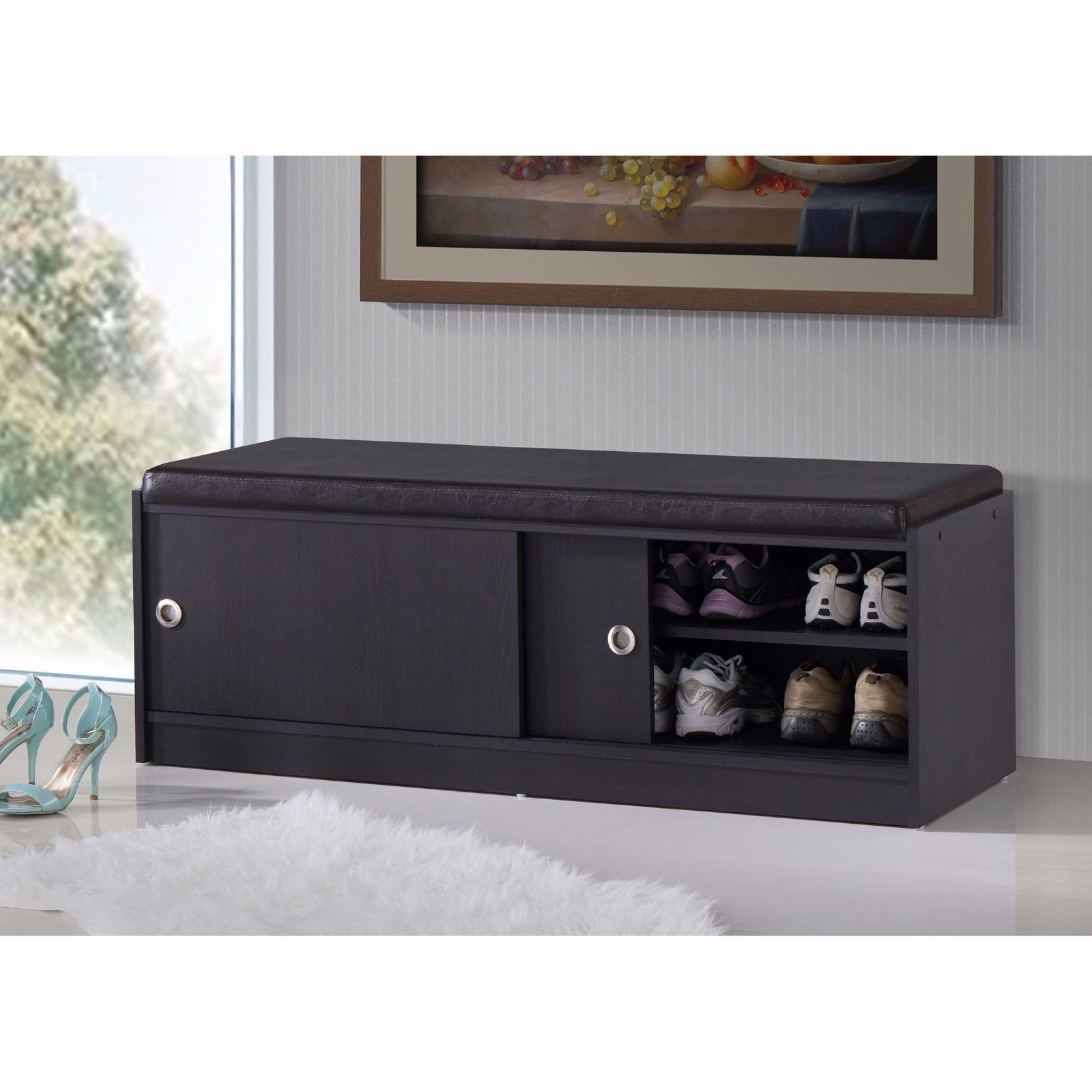 Best ideas about Entryway Bench With Shoe Rack
. Save or Pin Shoe Storage Bench Modern Leather Rack Organizer Now.