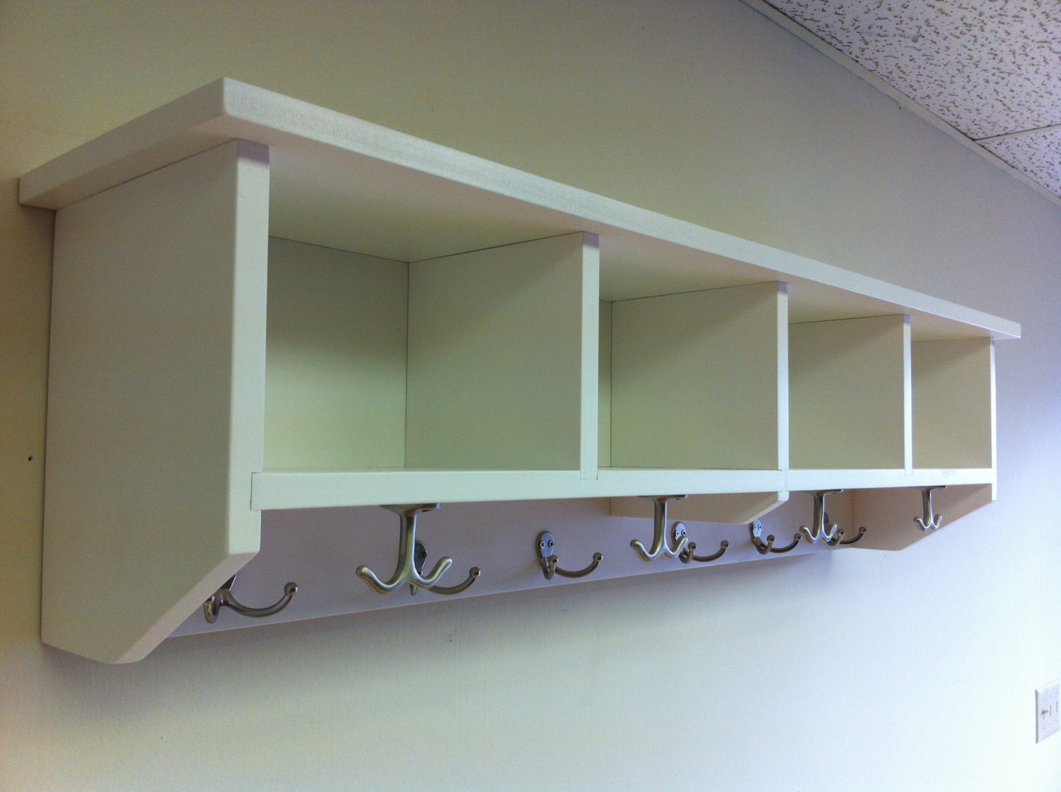 Best ideas about Entryway Shelf With Hooks
. Save or Pin Entryway Storage Shelf Hooks — Home Design Saving Space Now.