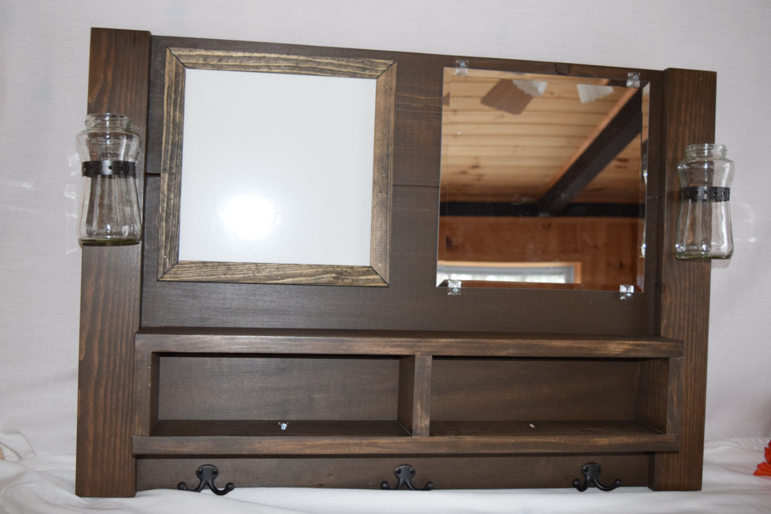 Best ideas about Entryway Shelf With Hooks
. Save or Pin Entryway Mirror With Hooks And Shelf Frame — STABBEDINBACK Now.