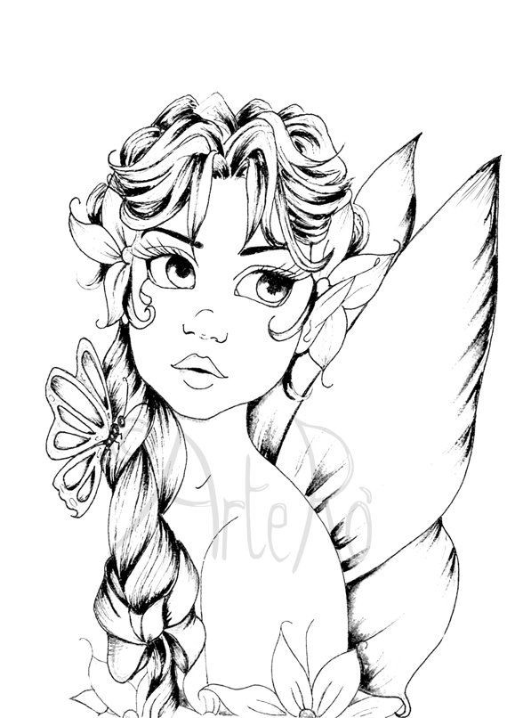 Evil Fairy Coloring Pages For Adults
 The 25 best Fairy coloring pages ideas on Pinterest