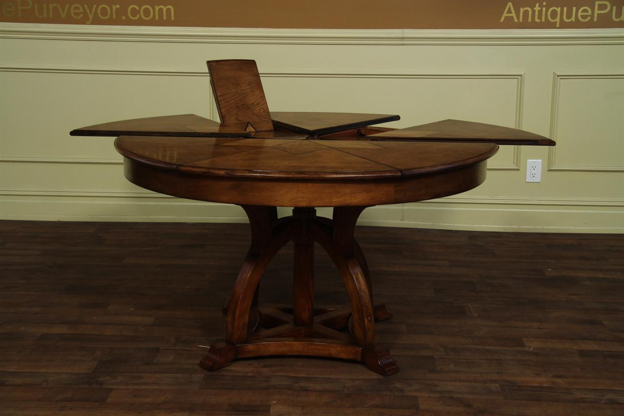 Best ideas about Expandable Round Dining Table
. Save or Pin Solid Walnut Round Arts and Crafts Expandable Dining Room Now.