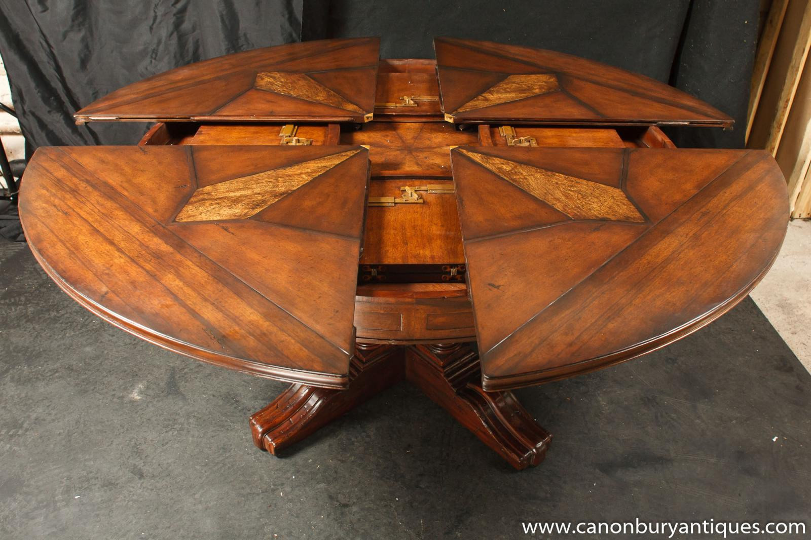 Best ideas about Expandable Round Dining Table
. Save or Pin Regency Jupes Dining Table Expanding Round Centre Table Now.