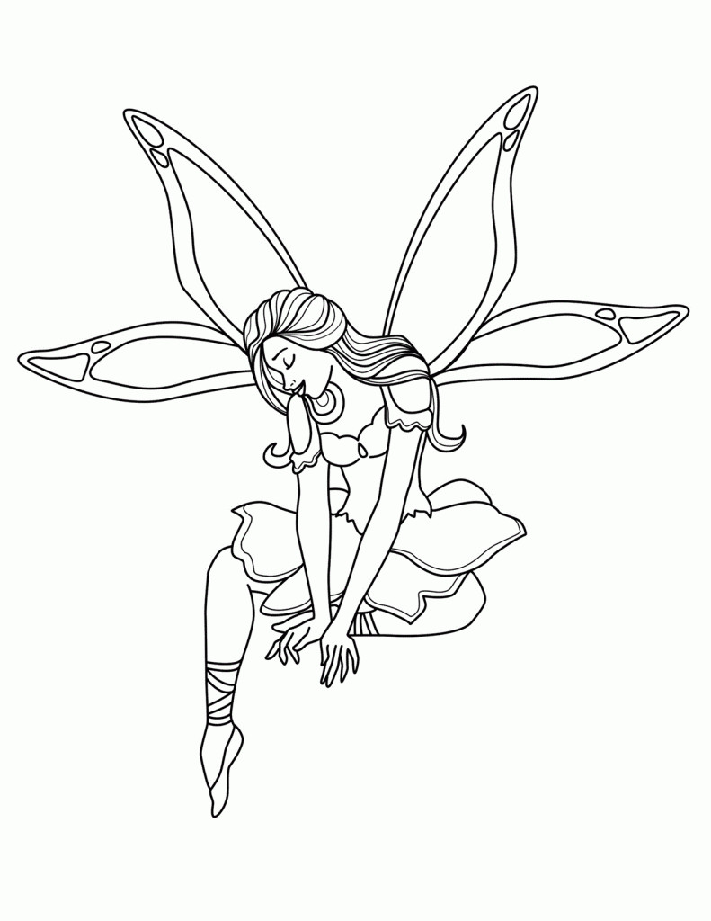 Faery Coloring Pages
 Free Printable Fairy Coloring Pages For Kids