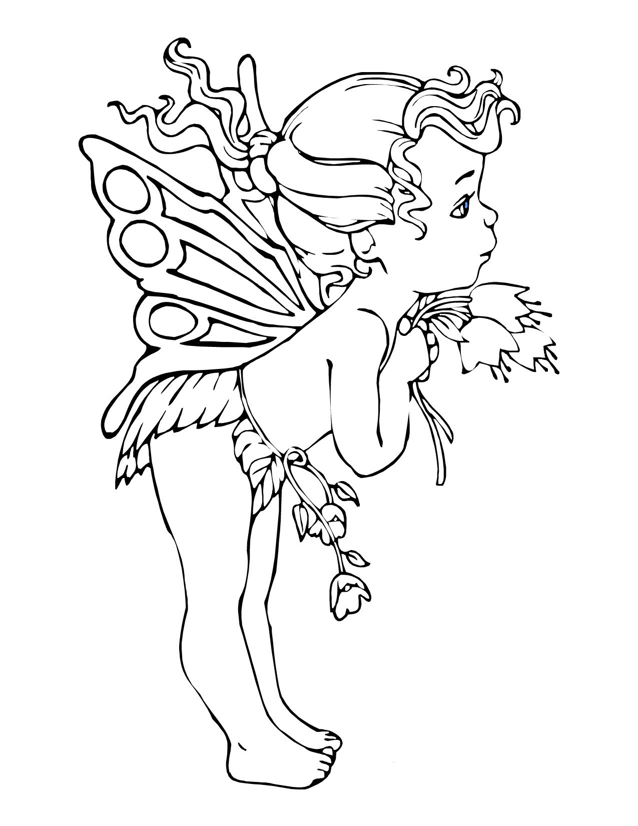 Fairies Coloring Pages For Adults
 Free Printable Fairy Coloring Pages For Kids