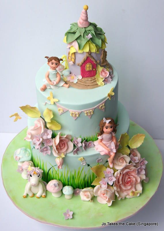 Fairy Birthday Cake
 Fairies Birthday Cakes