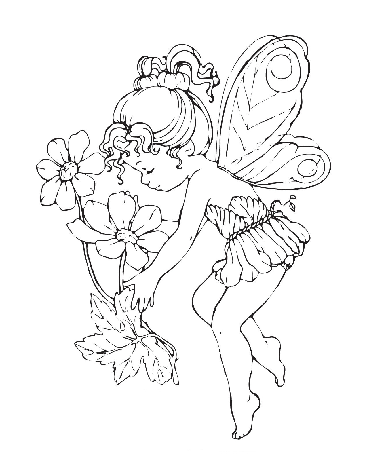 Fairy Coloring Pages For Adults
 Free Printable Fairy Coloring Pages For Kids