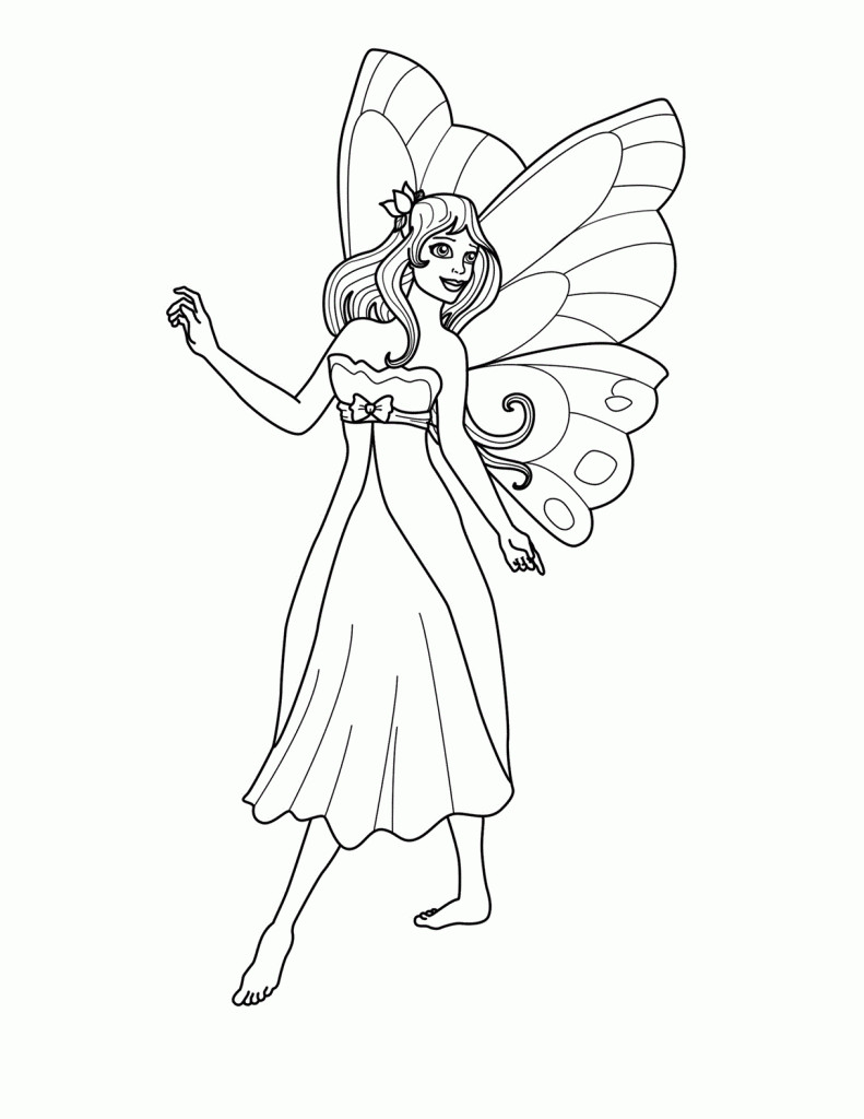 Fairy Coloring Pages For Kids
 Free Printable Fairy Coloring Pages For Kids