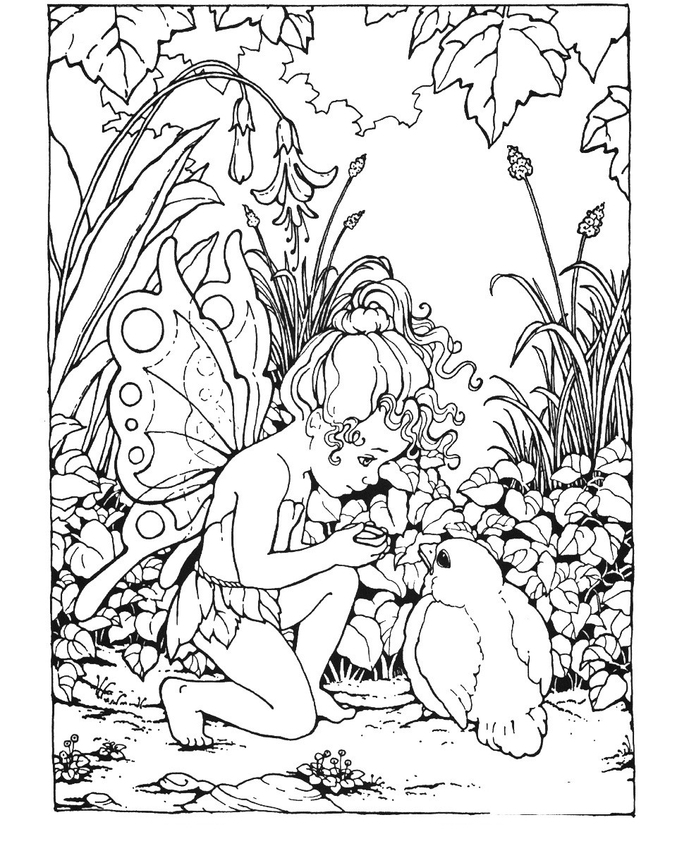 Fairy Coloring Sheet
 Free Printable Fairy Coloring Pages For Kids